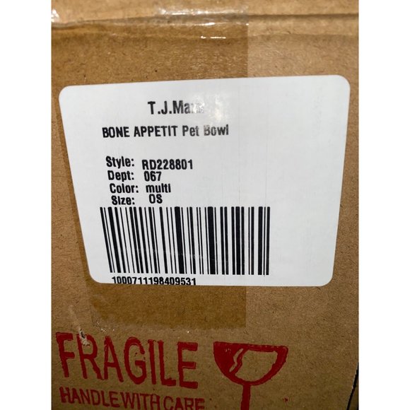 New in Box Rae Dunn Bone Appetit Dog Dish Bone Serving Bowl Halloween Party - Picture 8 of 9